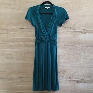 Banana Republic 100% Silk Green Dress